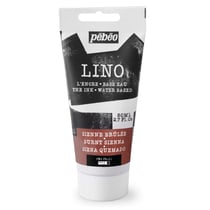 Tube de 80 ml d'encre pour linogravure Pébéo - Lino - sienne brulée