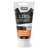 Tube de 80 ml d'encre pour linogravure Pébéo - Lino - orange fluorescent