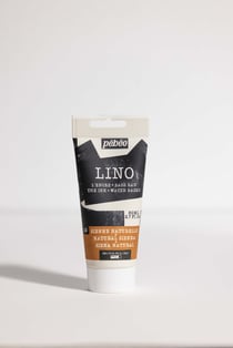 Tube de 80 ml d'encre pour linogravure Pébéo - Lino - sienne naturelle