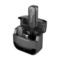 Microphone cravate sans fil avec boîtier de charge - Influence - noir