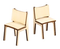 Lot de 2 mini chaises en bois Rayher