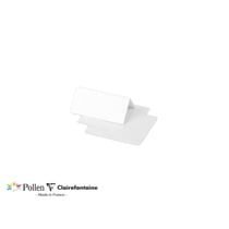 25 marque-places Pollen 85x80 mm - Blanc irisé