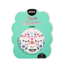 Lot de 85 stickers pour le visage - Omy - Fleurs