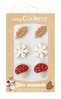 Décorations en pâte d'amande ScrapCooking® - Hiver - 15 g