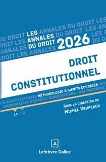 Annales Droit constitutionnel (édition 2026)