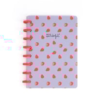 Carnet Mr Wonderful - Violet et rouge - A5 - Fraise - 160 pages lignées