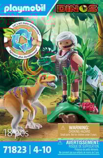Playmobil - Vélociraptor et explorateur avec lasso - 71823 - Dinos