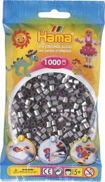 Sachet de perles Hama - 5 mm - argent - 1000 perles