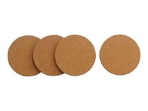 Plaque liege rond x4 - 10x10x0,5cm