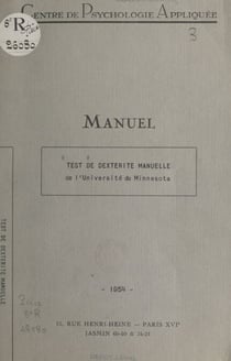 Test de dextérité manuelle de l'Université du Minnesota - Manuel d'application