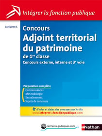 Concours Adjoint territorial du patrimoine de 1ère classe - Cat. C : ePub 3 FL- IFP - Format : ePub 3 FL