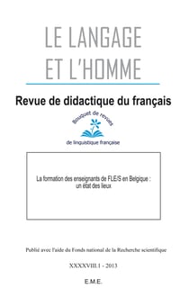 La Formation des enseignants de FLE/S en Belgique : un état des lieux - 2013 - 48.1