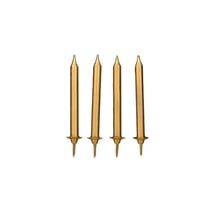 Lot de 12 bougies Patisdecor - Or
