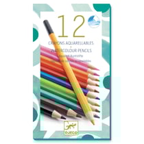 Djeco - 12 crayons de couleur aquarellables