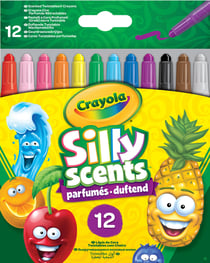 12 Crayons à la cire rétractables parfumés Silly Scents