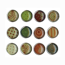 Graine Créative - Magnet époxy mini Ø12mm Automne 12 pièces