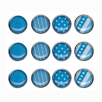Graine Créative - Magnet époxy mini Ø12mm Bleu 12 pièces