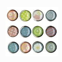 Graine Créative - Magnet époxy mini Ø12mm Printemps 12 pièces