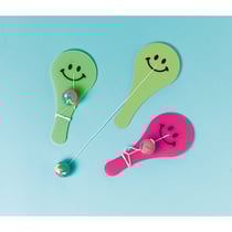 12 raquettes "smile" avec balle