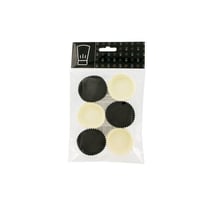 120 Caissettes cuisson - noir et blanc - Cerf Dellier