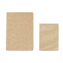 Lot 2 carnets A5/A6 - Doré – Paillettes – Cultura