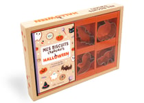 Coffret - Mes biscuits craquants - Halloween : 4 emporte-pièces et 15 recettes faciles à réaliser en famille !