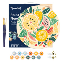 Peinture par Numéro sur disque en bois - Figured'Art - Fruits