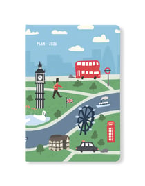 Agenda civil semainier 2026 Lett's - Multicolore - A6 - Londres