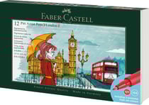Lot de 12 feutres Faber Castell - Pitt Artist Pens - Londres