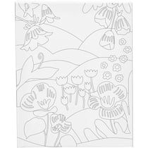 Toile imprimée Créativ Company - Paysage Floral - 24 x 30 cm - 360 g