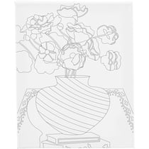 Toile imprimée Créativ Company - Bouquet en vase - 24 x 30 cm - 360 g 