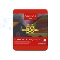 Pastels à la cire aquarellables - Caran d'Ache - Neocolor II 50 ans Edition Spéciale - Assortiment Dark