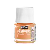 Pot 45 ml de peinture tissu Pébéo Setacolor Collection - Orange pêche - Opaque