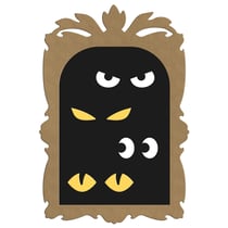 Support à décorer miroir yeux baroque Gomille - 34 x 49 cm - Médium