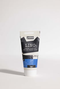 Tube de 80 ml d'encre pour linogravure Pébéo - Lino - cyan