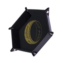 Piste de dés l'Anneau Unique - The Lord of the Rings - 19 x 19 cm - Cuir et velours