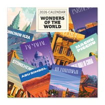 Calendrier mural 2026 - Merveilles Du Monde - 30 x 30 cm
