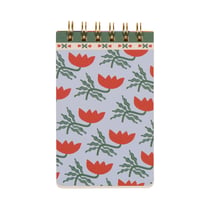 Bloc-notes Designworks - 8,9 x 14 cm - Flower - 160 pages lignées