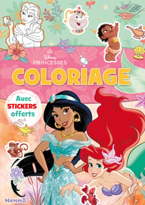 Disney Princesses - Coloriage avec stickers offerts (Yasmine et Ariel)