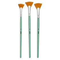 Pochette de 3 pinceaux à manche court Pébéo -- Éventail - Polyamide doréd - fsc
