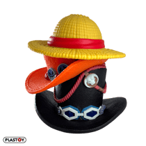 Tirelire Plastoy - One Piece - Pile de chapeaux Luffy, Sabo et Ace