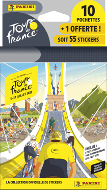 Blister de 10 pochettes + 1 offerte Panini France - Tour de France 2025