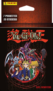Blister de 7 pochettes de stickers à collectionner Yu-Gi-Oh !