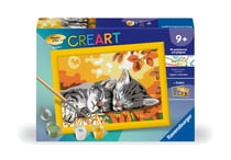 Peinture au numéro Ravensburger - CreArt - Deux chatons couchés - 19 x 14 cm