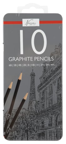 Lot de 10 crayons graphite - Nassau