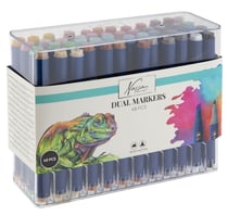 Lot de 48 marqueurs alcool pointe double - Nassau