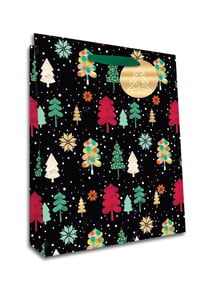 Sac cadeau - Noël en or - Taille L