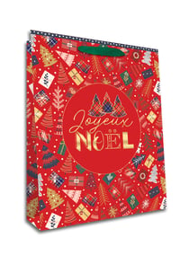 Sac cadeau - Joyeux Noël - Taille L