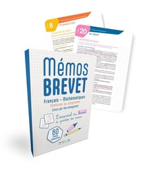 Mémos Brevet : 60 fiches complètes - Français - Mathématiques - L'essentiel du brevet à portée de main