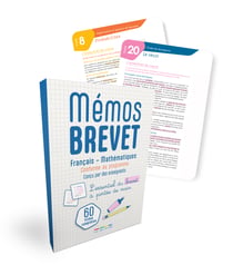 Mémos Brevet : 60 fiches complètes - Français - Mathématiques - L'essentiel du brevet à portée de main